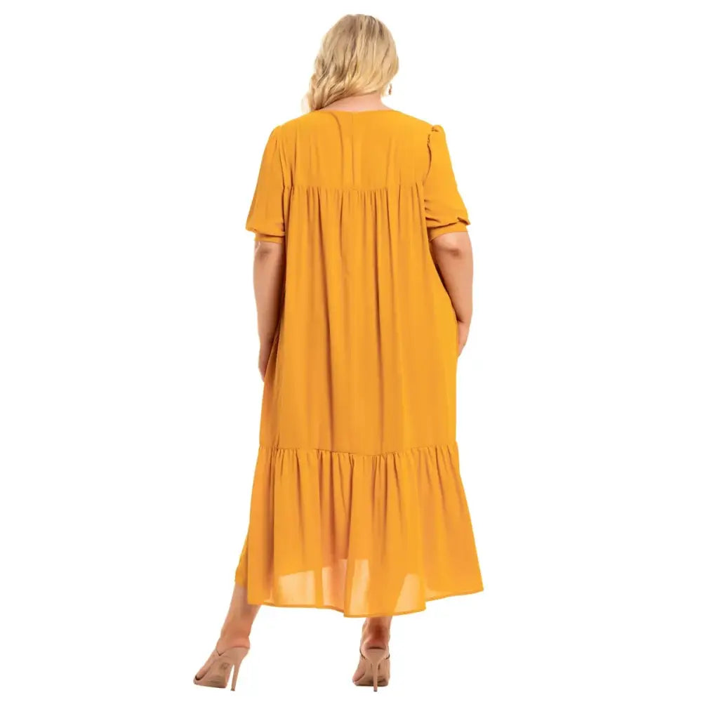 Plus Size Casual Solid Summer Dress