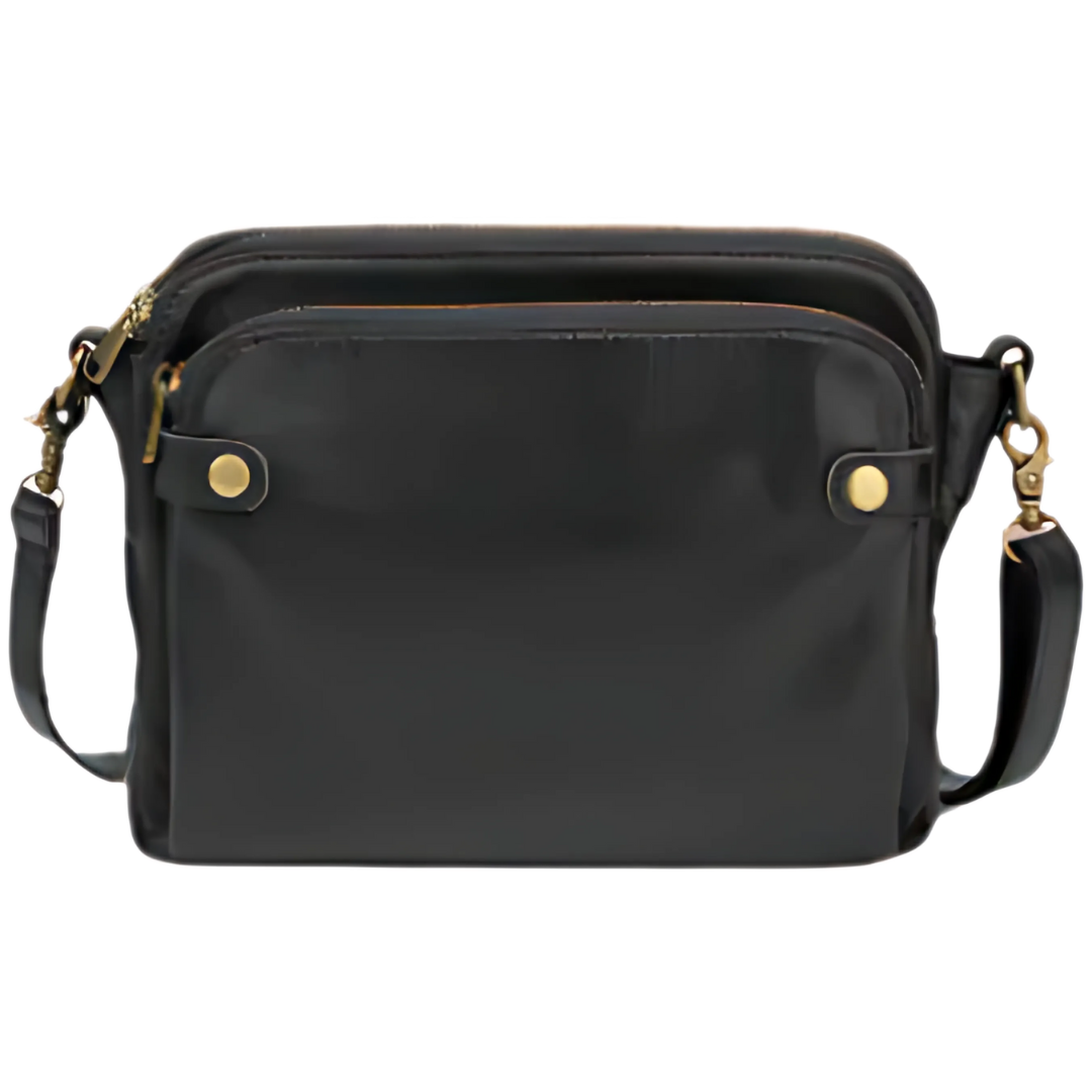 BD™ | The Kim | Compact Leather Crossbody with Built-In Wallet