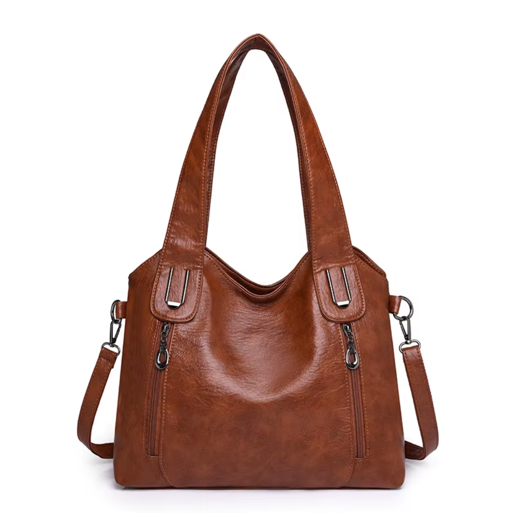 BD™ | The Emma | Retro Shoulder Bag with Front Zippers